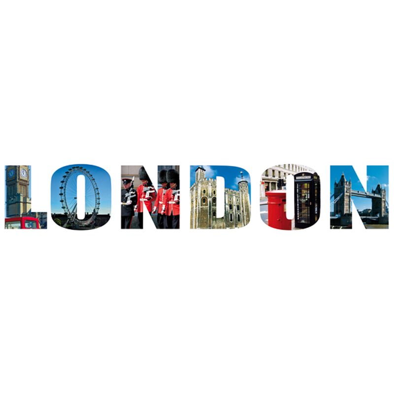 Sticker LONDON coloris bleu ciel