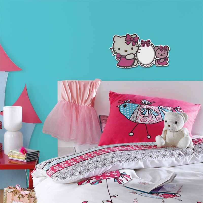 Sticker miroir HELLO KITTY coloris blanc