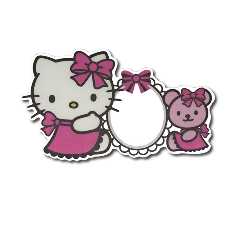 Sticker miroir HELLO KITTY coloris blanc