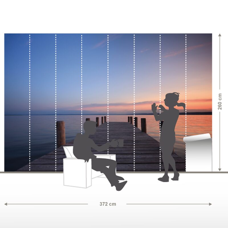 Papier peint panoramique XXL ON THE SEA 372 x 260 cm
