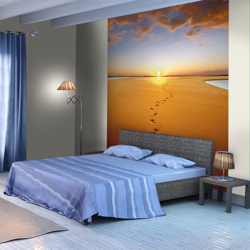 Papier peint panoramique L STEP BY STEP ON THE BEACH 186 x 260 cm