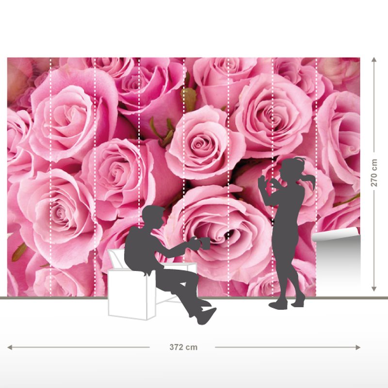 Papier peint panoramique XXL ROSES 372 x 270 cm