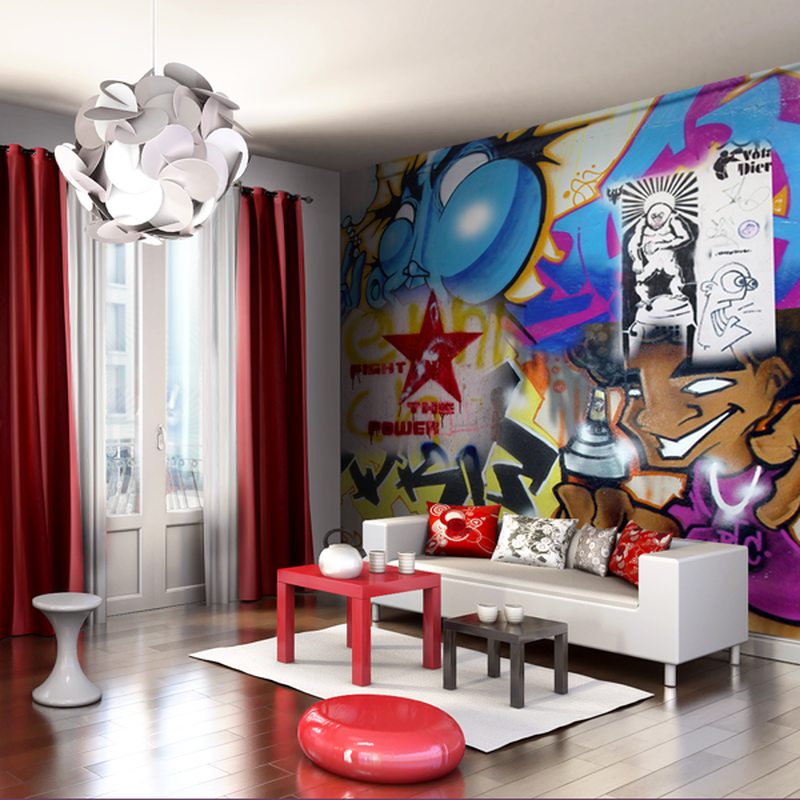 Papier peint panoramique XL GRAFFITI TAG 279 x 270 cm