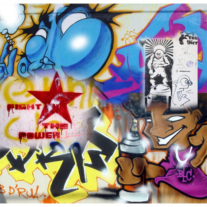 Papier peint panoramique XL GRAFFITI TAG 279 x 270 cm