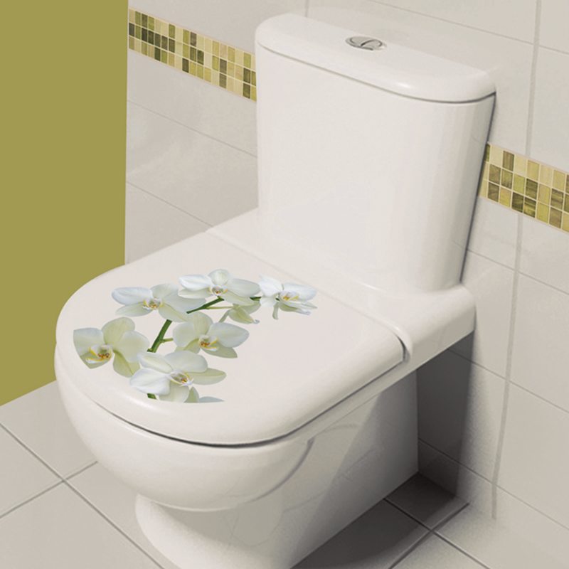 Sticker d'abattant WC PHALAE coloris blanc