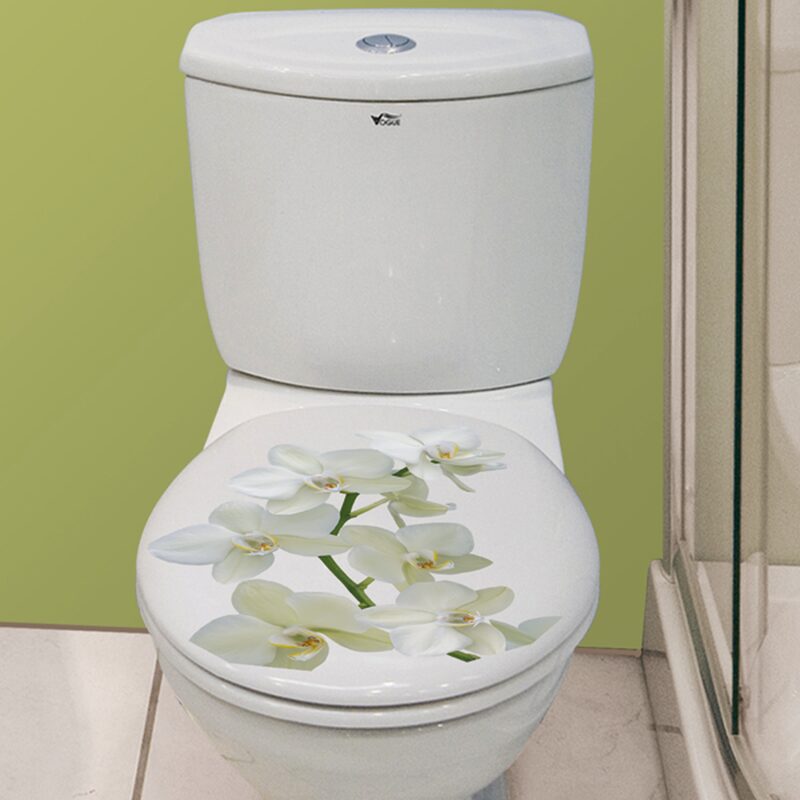 Sticker d'abattant WC PHALAE coloris blanc