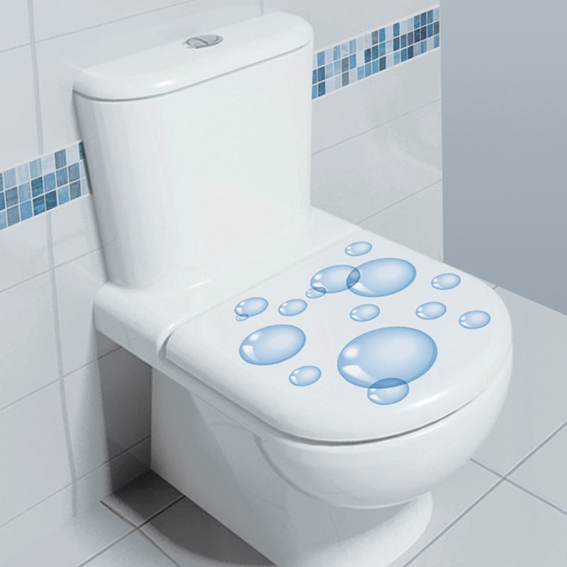 Sticker d'abattant WC BUBBLE coloris bleu ciel