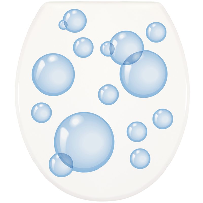 Sticker d'abattant WC BUBBLE coloris bleu ciel