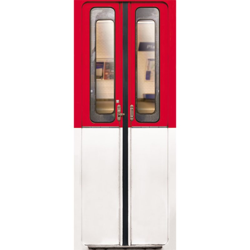 Sticker de porte METRO coloris blanc