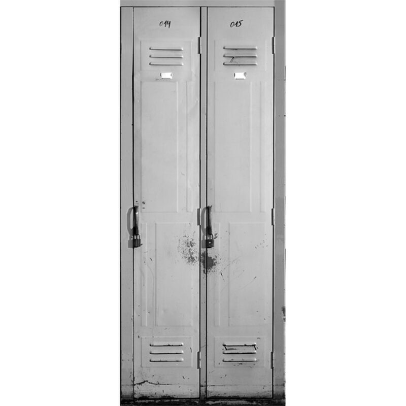 Sticker de porte CASIERS coloris gris acier
