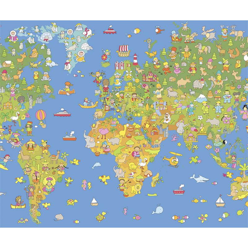 Papier peint panoramique XL WORLD MAP 300 x 250 cm