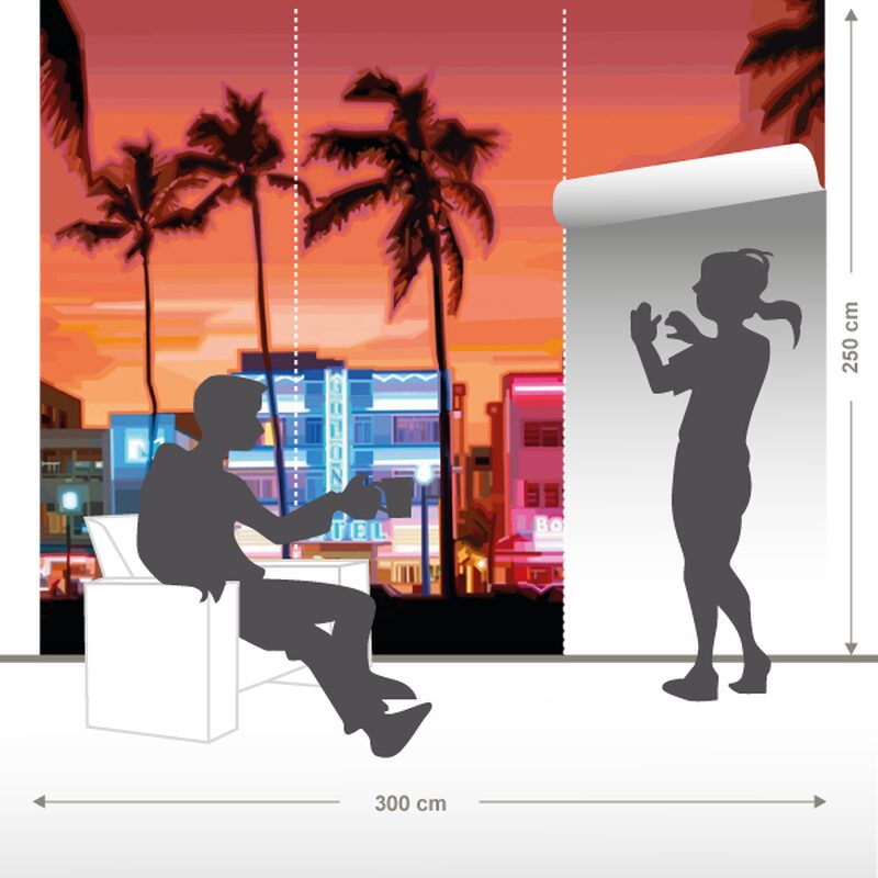 Papier peint panoramique XL BEACH BOULEVARD 300 x 250 cm