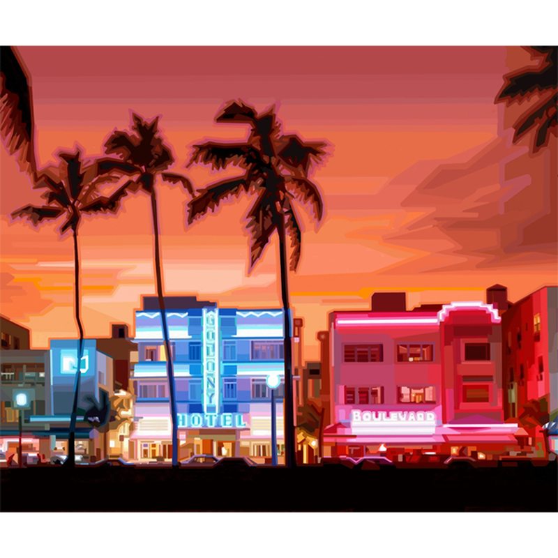 Papier peint panoramique XL BEACH BOULEVARD 300 x 250 cm