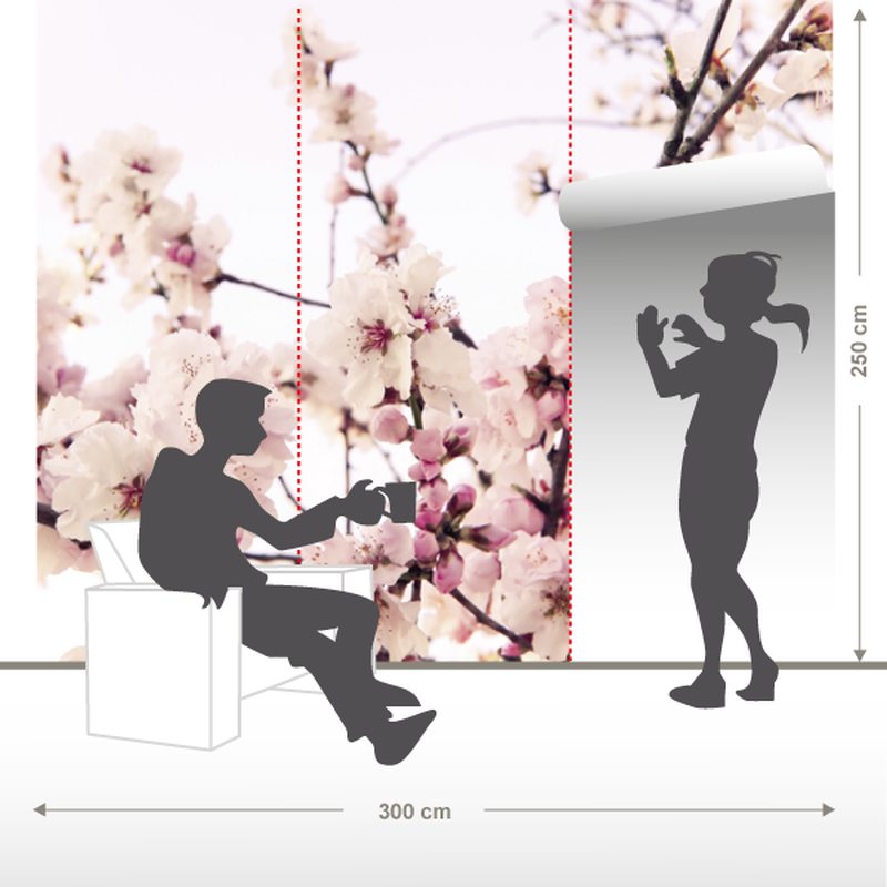 Papier peint panoramique XL CHERRY BLOSSOM 300 x 250 cm