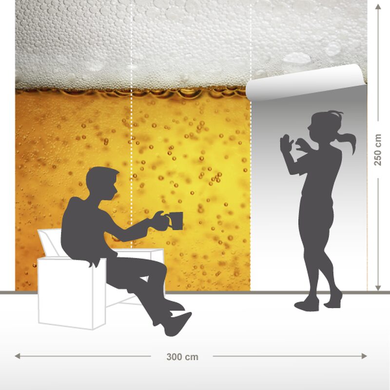 Papier peint panoramique XL BEER 300 x 250 cm