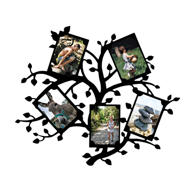 Motif décoratif ARBRE PHOTO coloris noir