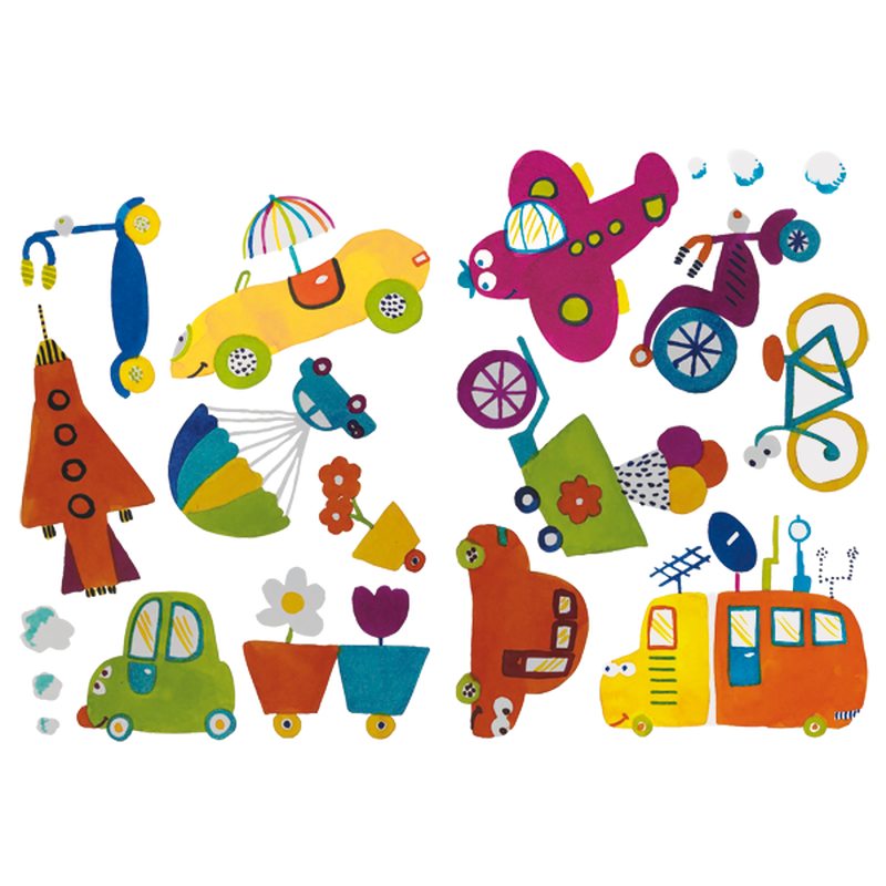 Sticker FUNNY MECHANICS coloris multicolore