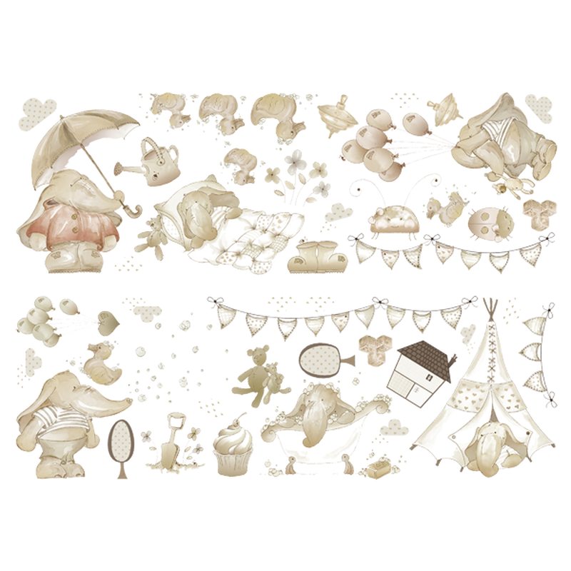 Sticker POETIC PARTY coloris sable beige