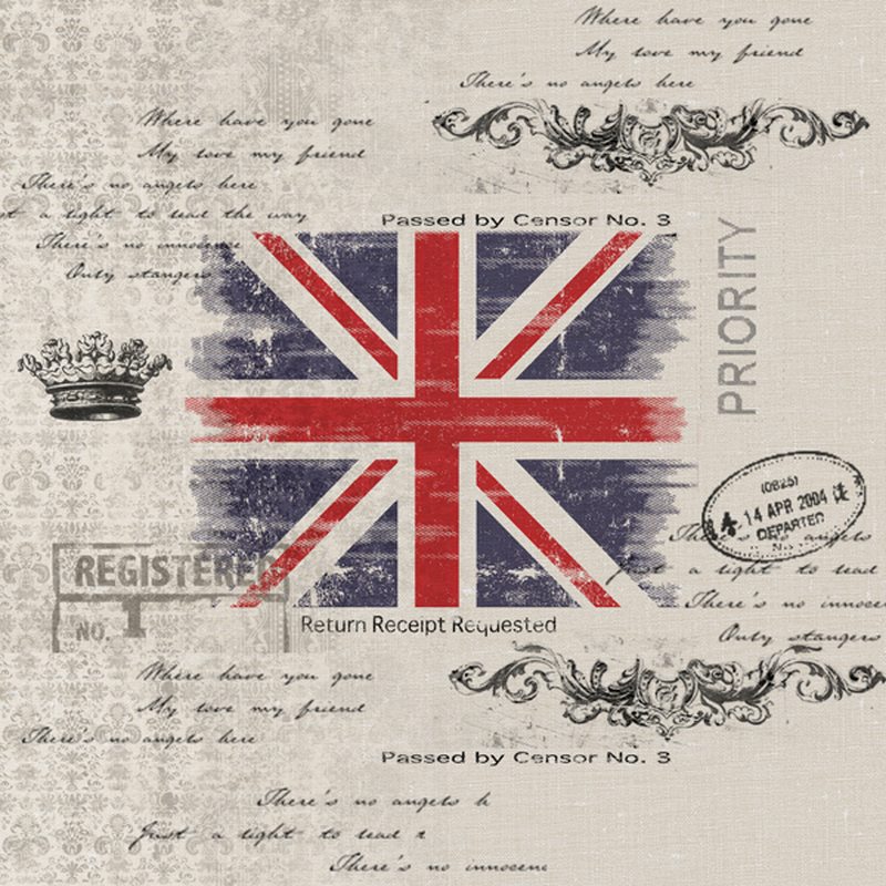 Papier peint panoramique XL UNION JACK VINTAGE 250 x 250 cm