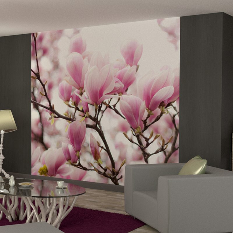 Papier peint panoramique XL CERISIER EN FLEUR 250 x 250 cm