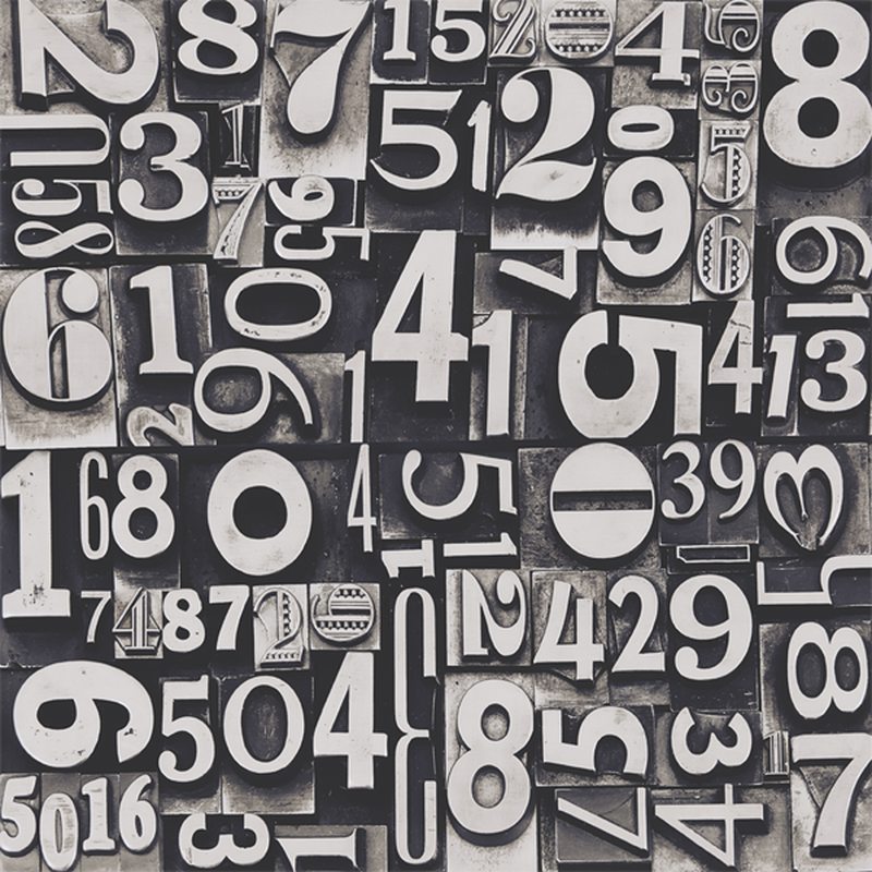 Papier peint panoramique XL LETTRES D'IMPRIMERIE 250 x 250 cm