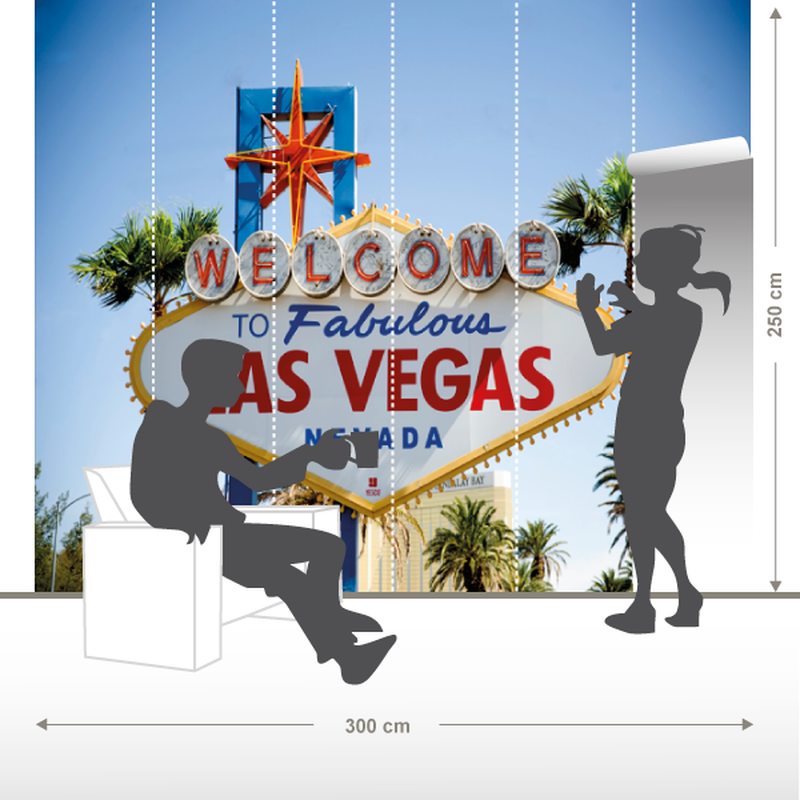Papier peint panoramique XL WELCOME TO LAS VEGAS 300 x 250 cm