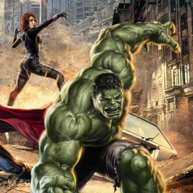 Poster extra large LES AVENGERS COMBAT DE RUE 368 x 254 cm