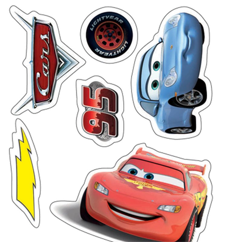 Sticker CARS coloris rouge vermillon