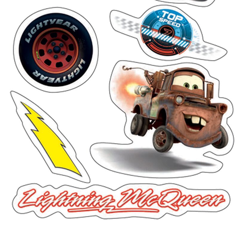 Sticker CARS coloris rouge vermillon