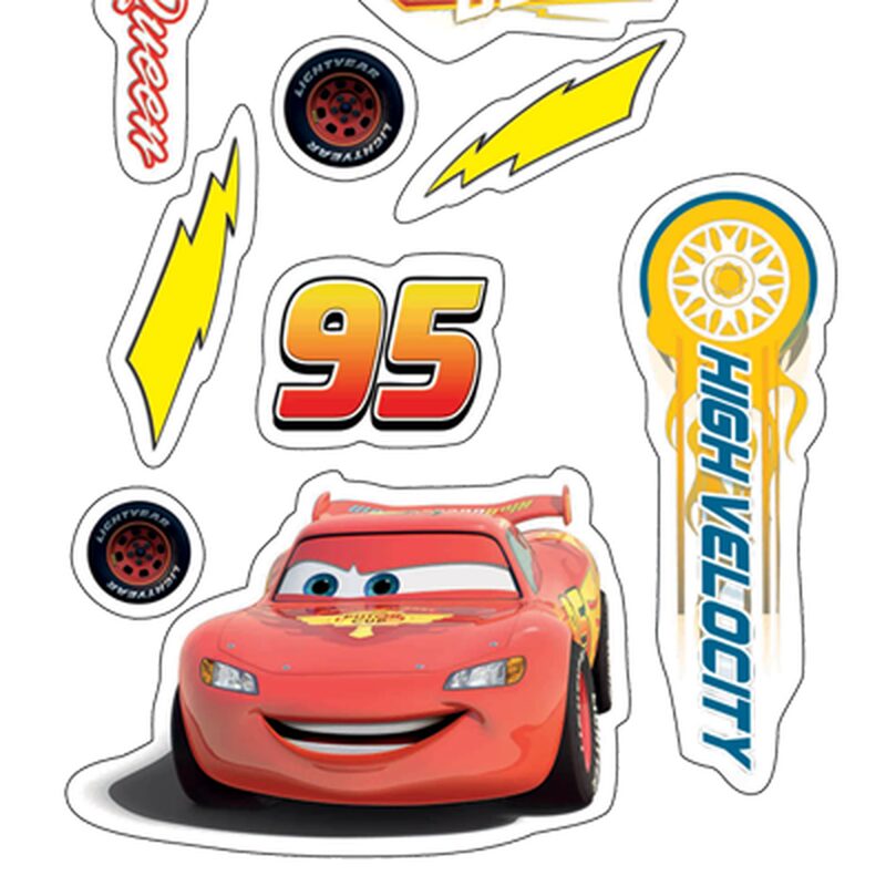 Sticker CARS coloris rouge vermillon