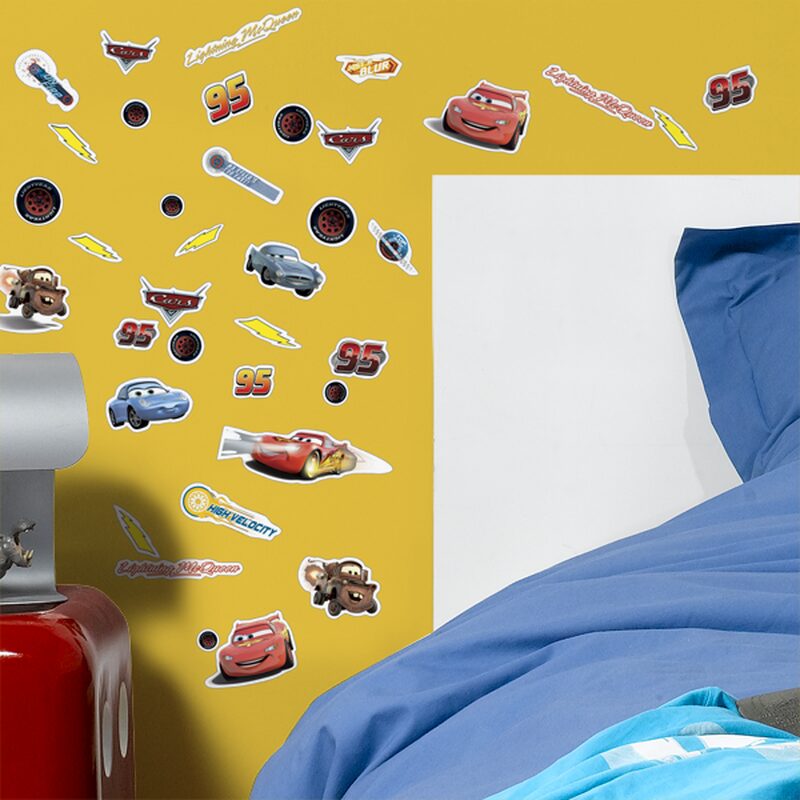 Sticker CARS coloris rouge vermillon