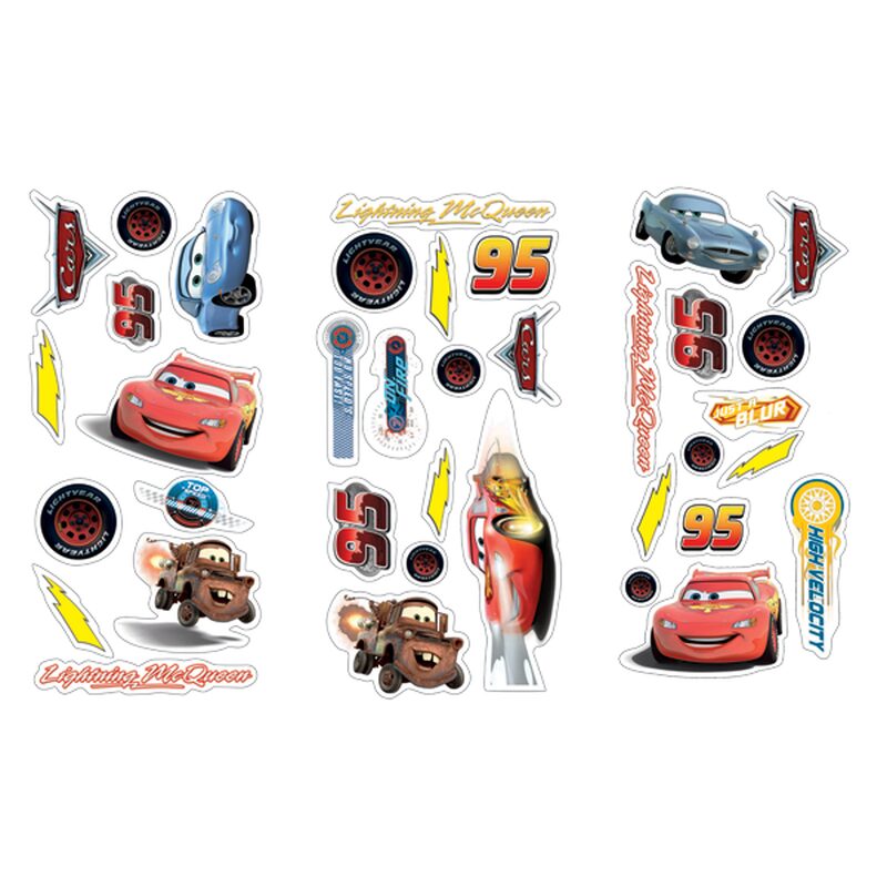 Sticker CARS coloris rouge vermillon