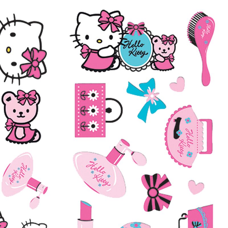 Sticker HELLO KITTY coloris rose guimauve