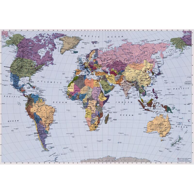 Poster extra large CARTE DU MONDE 270 x 188 cm