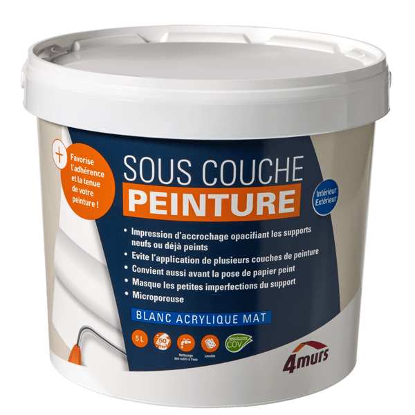 Peinture SOUS COUCHE AVANT PEINTURE Acrylique blanc Mat 5 L