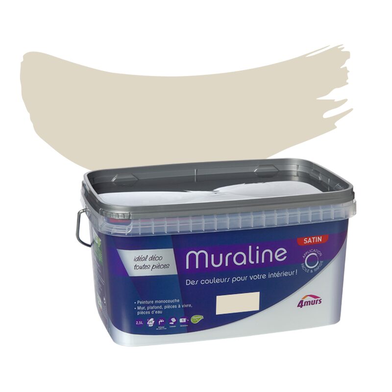 Peinture Murale MURALINE Acrylique mastic Satiné 2,5 L