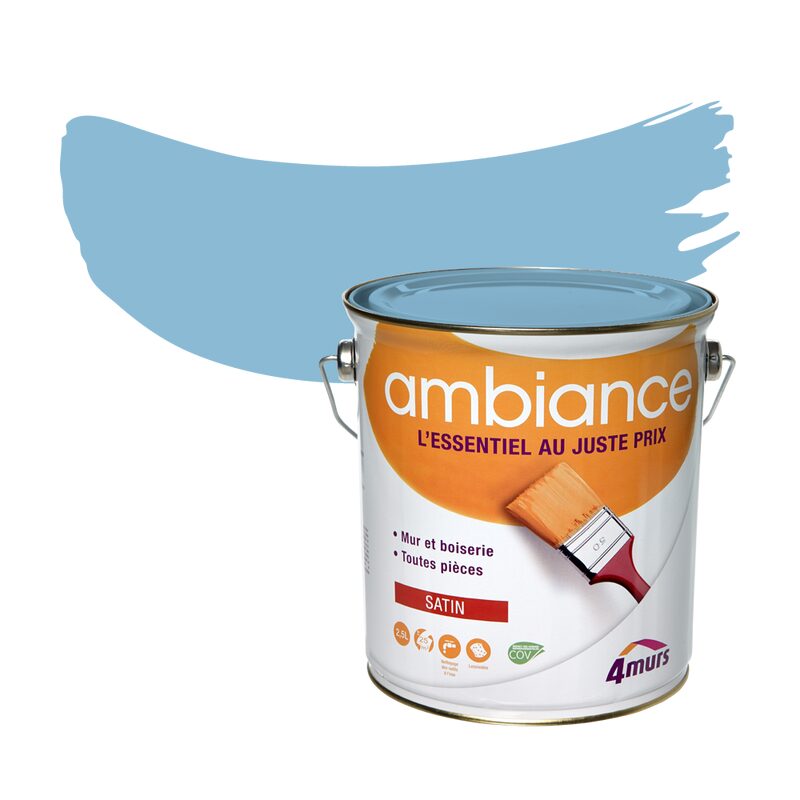 Peinture Multi-supports AMBIANCE Acrylique caraïbes Satiné 2,5 L