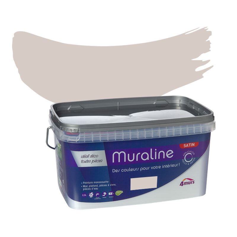 Peinture Murale MURALINE Acrylique café frappé Satiné 2,5 L