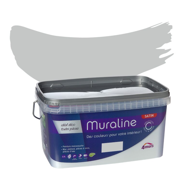 Peinture Murale MURALINE Acrylique fleur de sel Satiné 2,5 L