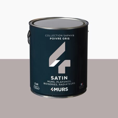 Saphyr Peinture Multi-supports Peinture poivre gris Satiné