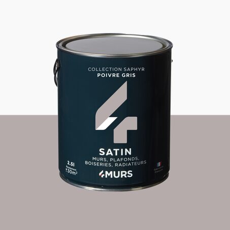 Peinture Multi-supports SAPHYR Alkyde poivre gris Satiné