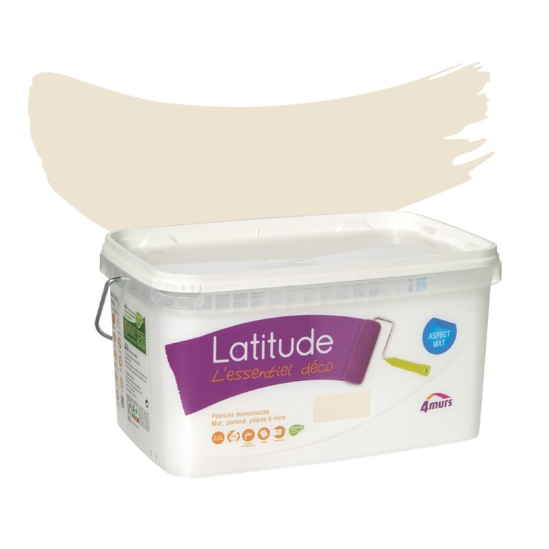 Peinture Murale LATITUDE Acrylique coquille Mat 2,5 L