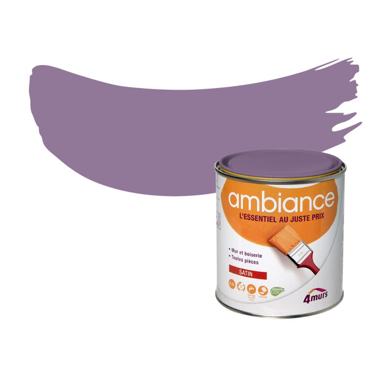 Peinture Finition AMBIANCE Acrylique myrtille Satiné 0,5 L