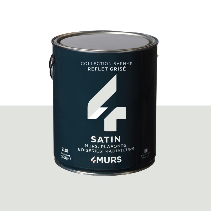 Peinture Multi-supports SAPHYR Alkyde reflet grisé Satiné 2,5 L