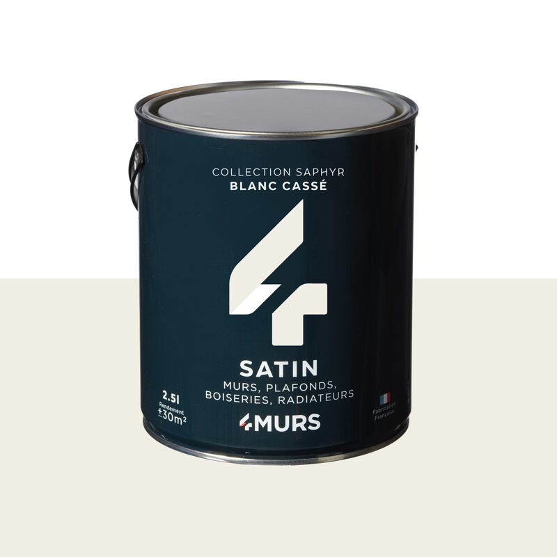 Peinture Multi-supports SAPHYR Alkyde blanc cassé Satiné 2,5 L