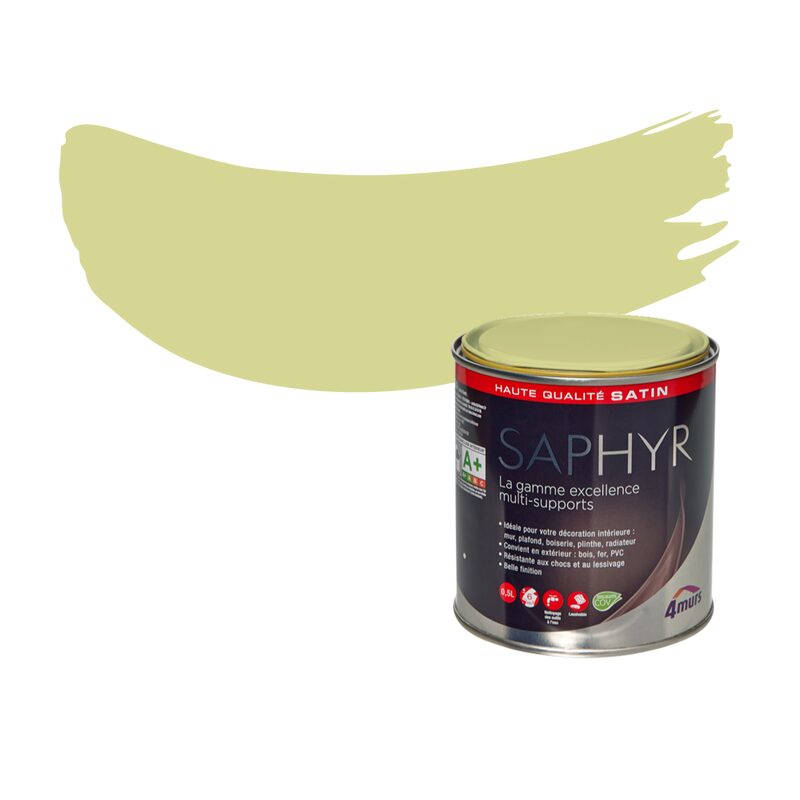 Peinture Finition SAPHYR Alkyde bambou Satiné 0,5 L