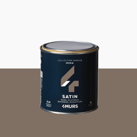 Peinture Finition SAPHYR Alkyde moka Satiné 0,5 L