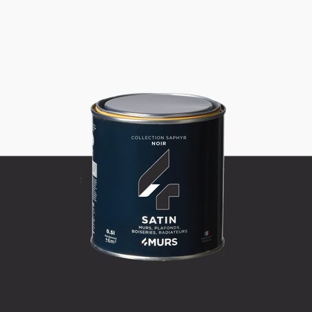 Saphyr Peinture Finition Peinture noir Satiné 0,5 L