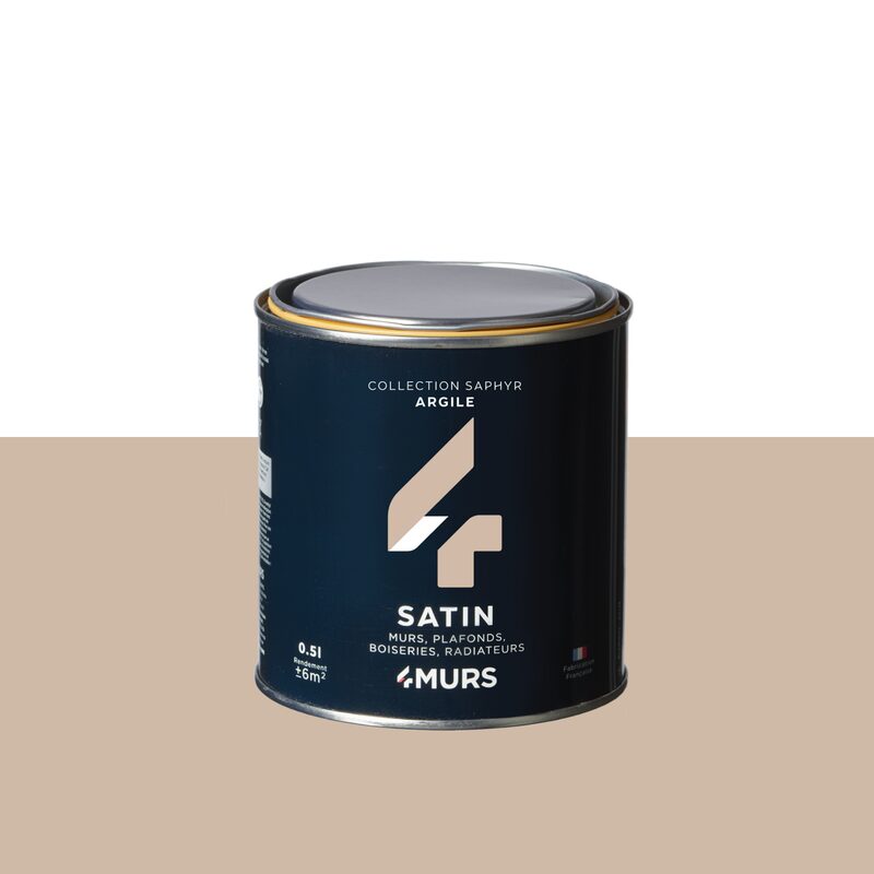 Peinture Finition SAPHYR Alkyde argile Satiné 0,5 L