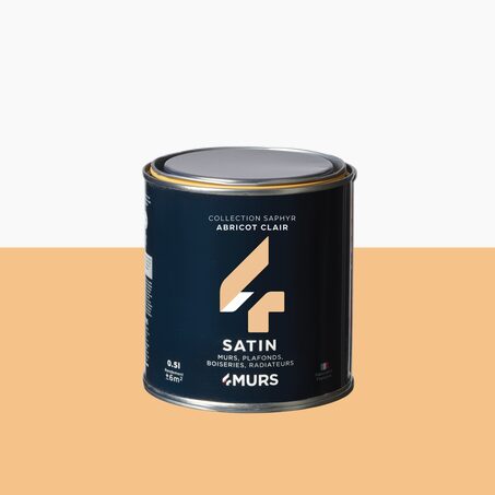 Peinture Finition SAPHYR Alkyde abricot clair Satiné 0,5 L